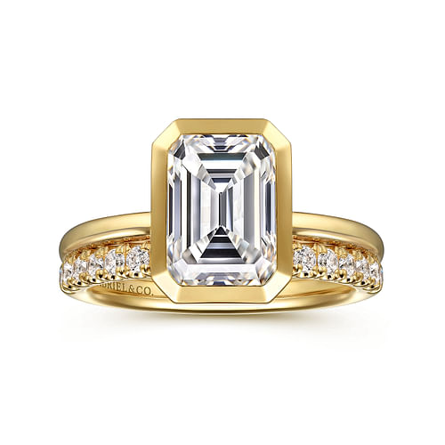 14K Yellow Gold Diamond Wedding Band