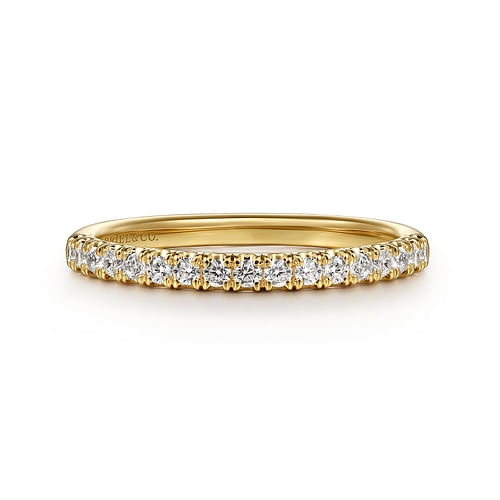 14K Yellow Gold Diamond Wedding Band