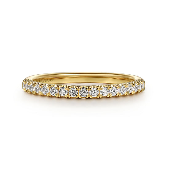 Gabriel - 14K Yellow Gold Diamond Wedding Band