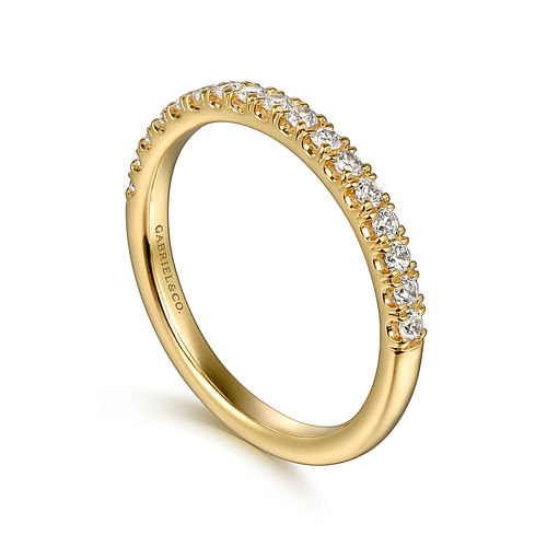 14K Yellow Gold Diamond Wedding Band