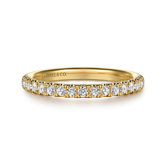 Gabriel - 14K Yellow Gold Diamond Wedding Band