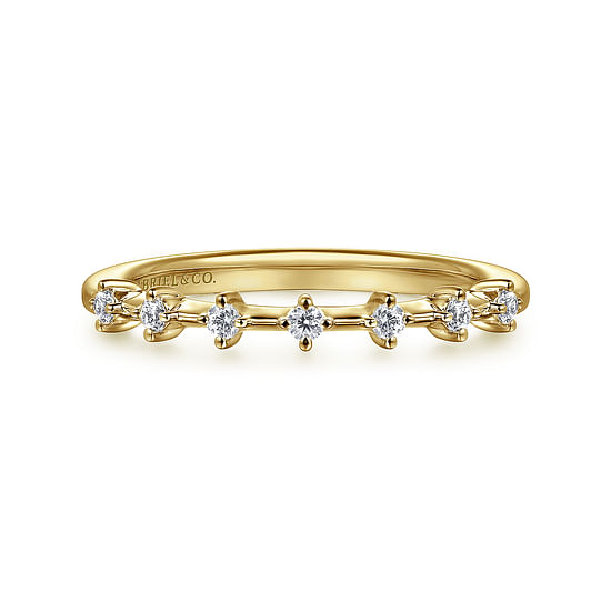 Gabriel - 14K Yellow Gold Diamond Wedding Band