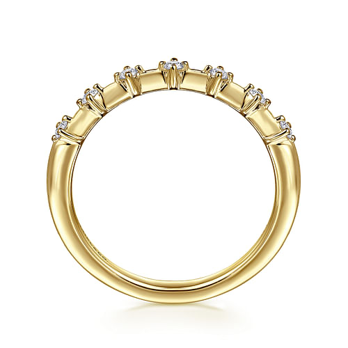 14K Yellow Gold Diamond Wedding Band