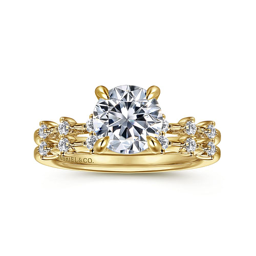 14K Yellow Gold Diamond Wedding Band