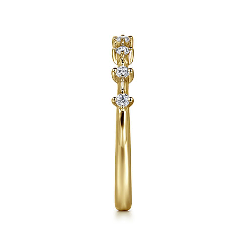 14K Yellow Gold Diamond Wedding Band