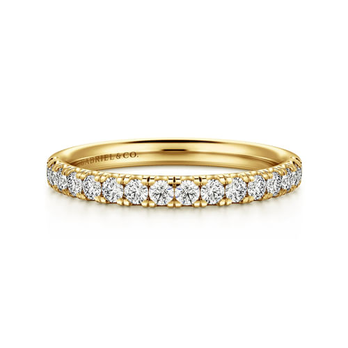 14K Yellow Gold Diamond Wedding Band