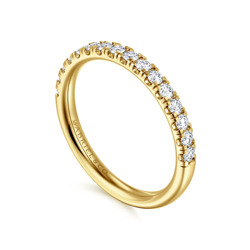 14K Yellow Gold Diamond Wedding Band