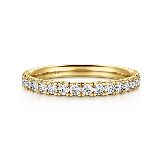 Gabriel - 14K Yellow Gold Diamond Wedding Band