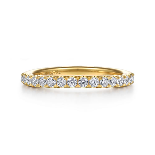 14K Yellow Gold Diamond Wedding Band