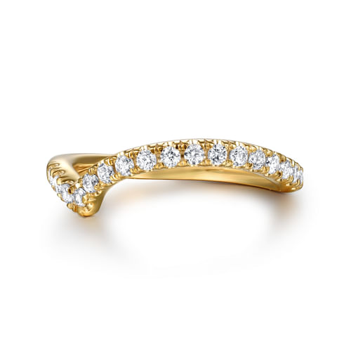 14K Yellow Gold Diamond Wedding Band