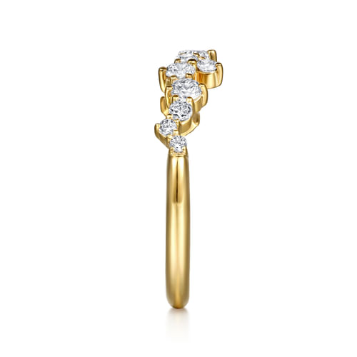 14K Yellow Gold Diamond Wedding Band