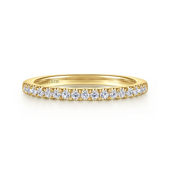 Gabriel - 14K Yellow Gold Diamond Wedding Band
