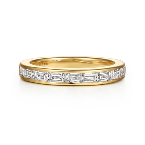 14K Yellow Gold Diamond Wedding Band