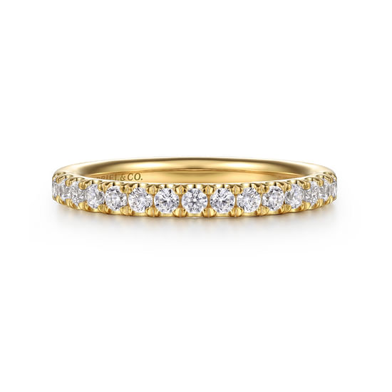Gabriel - 14K Yellow Gold Diamond Wedding Band