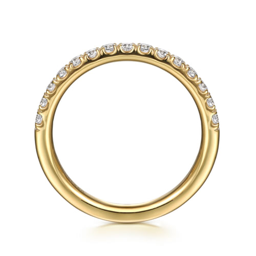 14K Yellow Gold Diamond Wedding Band