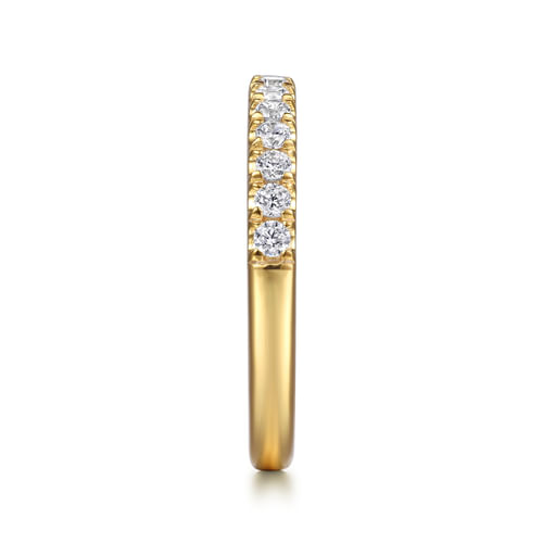 14K Yellow Gold Diamond Wedding Band