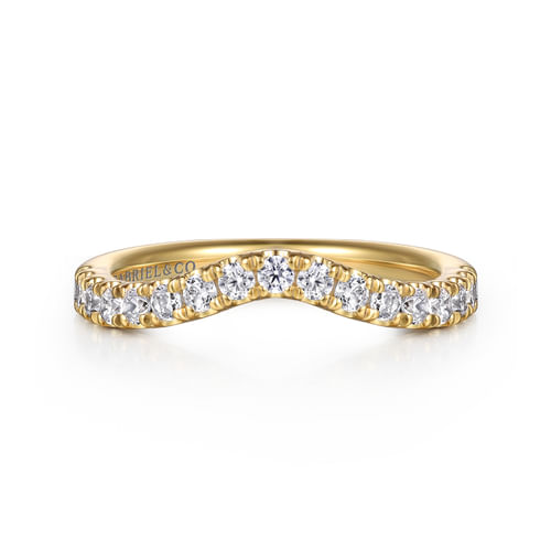 14K Yellow Gold Diamond Wedding Band