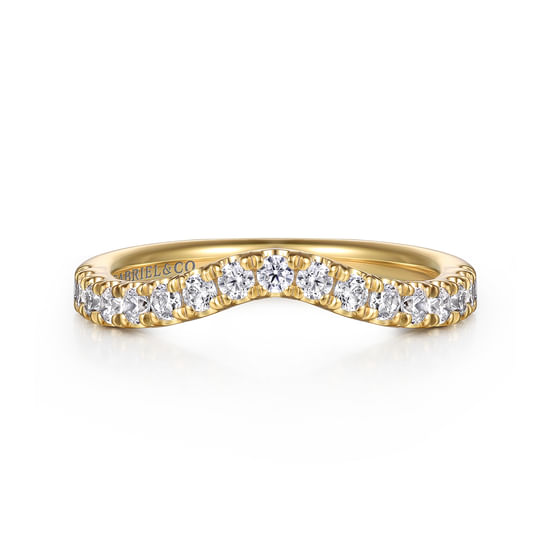 Gabriel - 14K Yellow Gold Diamond Wedding Band