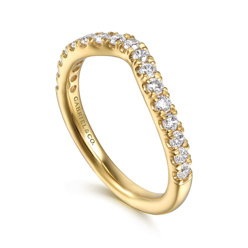 14K Yellow Gold Diamond Wedding Band