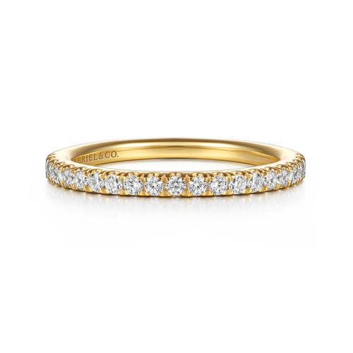 14K Yellow Gold Diamond Wedding Band
