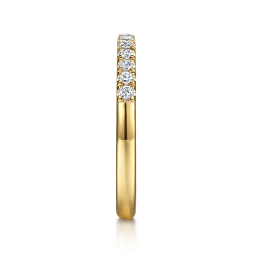 14K Yellow Gold Diamond Wedding Band