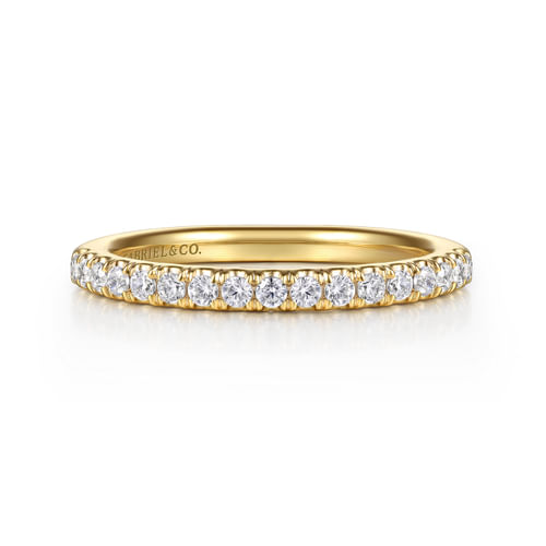 14K Yellow Gold Diamond Wedding Band