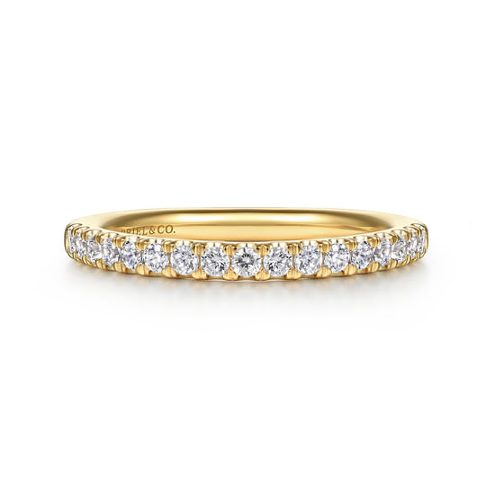 Gabriel - 14K Yellow Gold Diamond Wedding Band