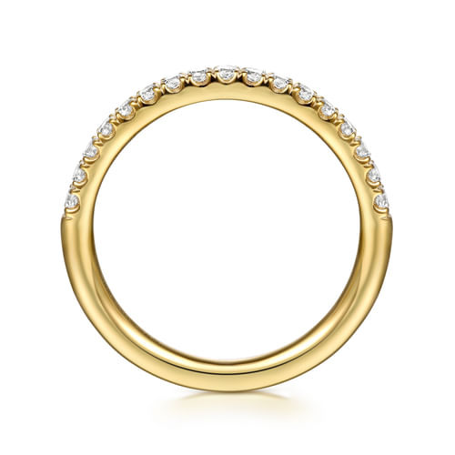 14K Yellow Gold Diamond Wedding Band