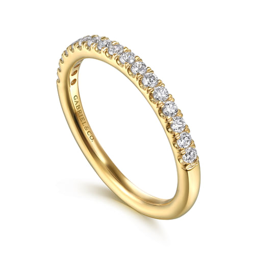14K Yellow Gold Diamond Wedding Band