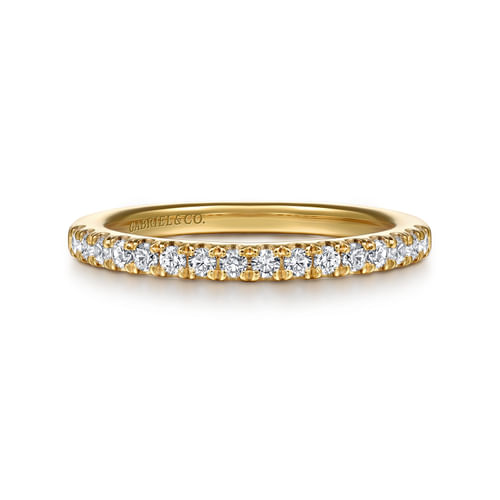 14K Yellow Gold Diamond Wedding Band