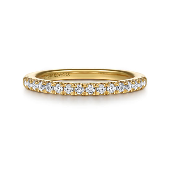 Gabriel - 14K Yellow Gold Diamond Wedding Band