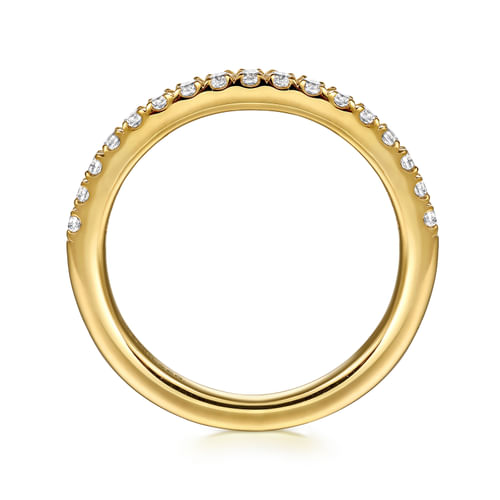 14K Yellow Gold Diamond Wedding Band