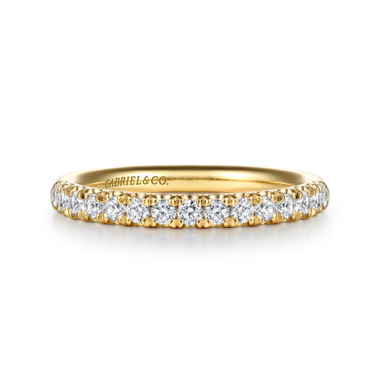Gabriel - 14K Yellow Gold Diamond Wedding Band