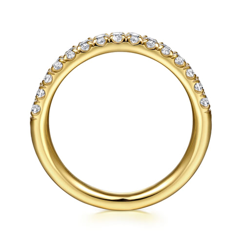 14K Yellow Gold Diamond Wedding Band