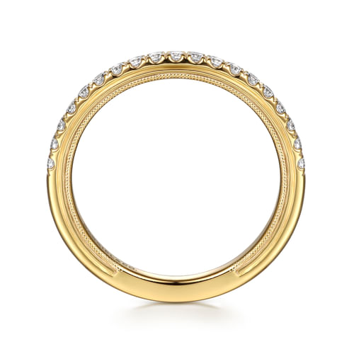 14K Yellow Gold Diamond Wedding Band