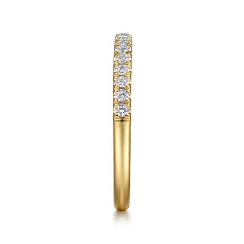 14K Yellow Gold Diamond Wedding Band