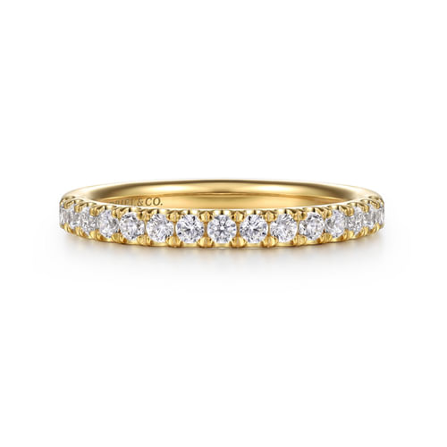 14K Yellow Gold Diamond Wedding Band