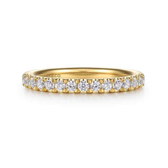 Gabriel - 14K Yellow Gold Diamond Wedding Band
