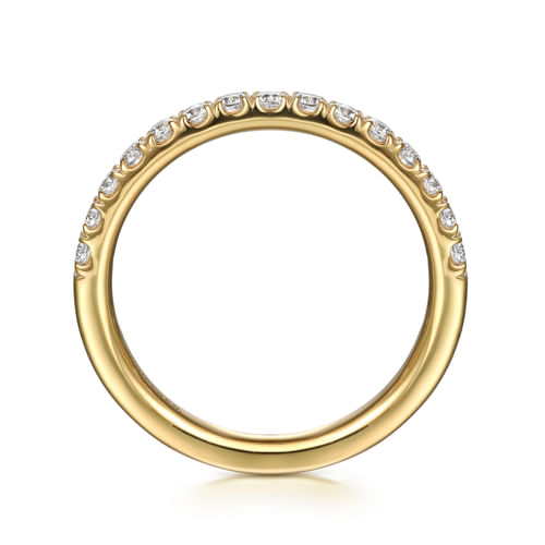 14K Yellow Gold Diamond Wedding Band