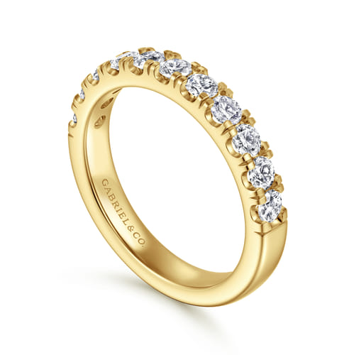 14K Yellow Gold Diamond Wedding Band