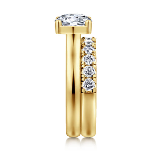 14K Yellow Gold Diamond Wedding Band