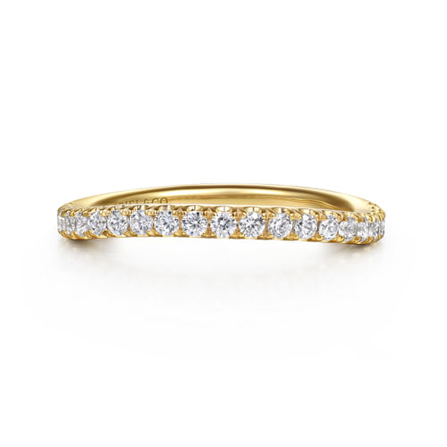 14K Yellow Gold Diamond Wedding Band
