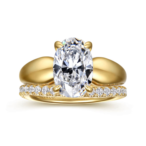 14K Yellow Gold Diamond Wedding Band