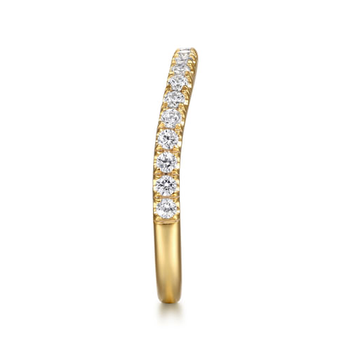 14K Yellow Gold Diamond Wedding Band