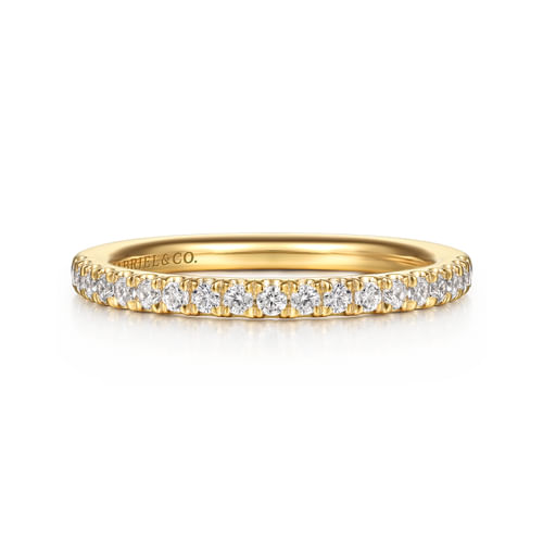 14K Yellow Gold Diamond Wedding Band