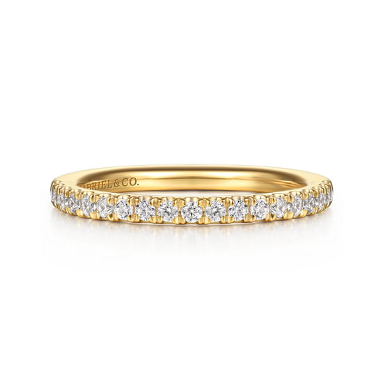 Gabriel - 14K Yellow Gold Diamond Wedding Band