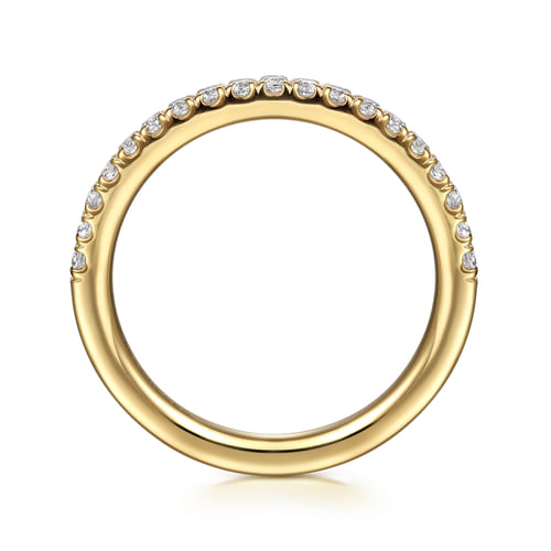 14K Yellow Gold Diamond Wedding Band