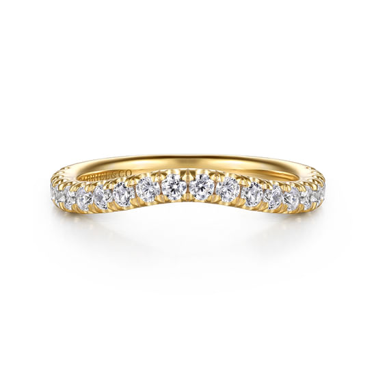 Gabriel - 14K Yellow Gold Diamond Wedding Band