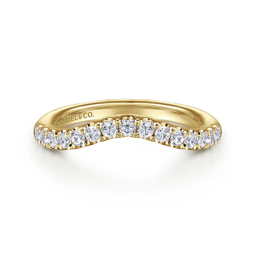 14K Yellow Gold Diamond Wedding Band