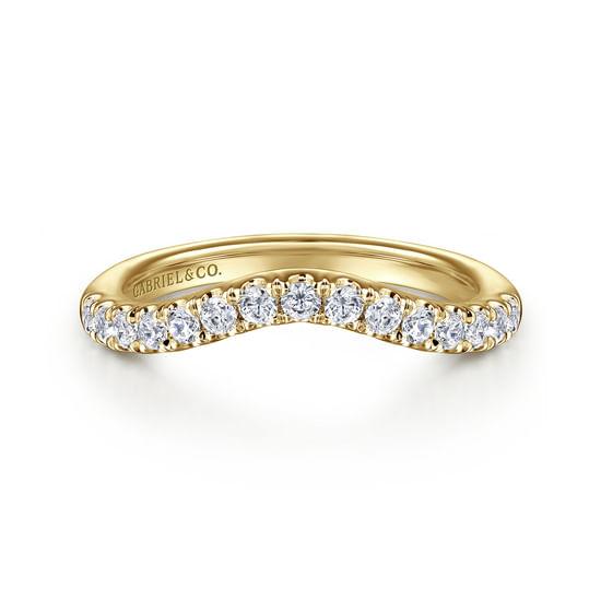 Gabriel - 14K Yellow Gold Diamond Wedding Band
